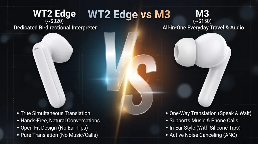 The Timekettle WT2 Edge (~$320) A dedicated bi-directional interpreter built exclusively for simultaneous, hands-free dialogue.
